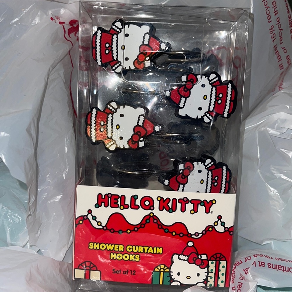 HelloKitty Shower Curtain Hooks set of 12